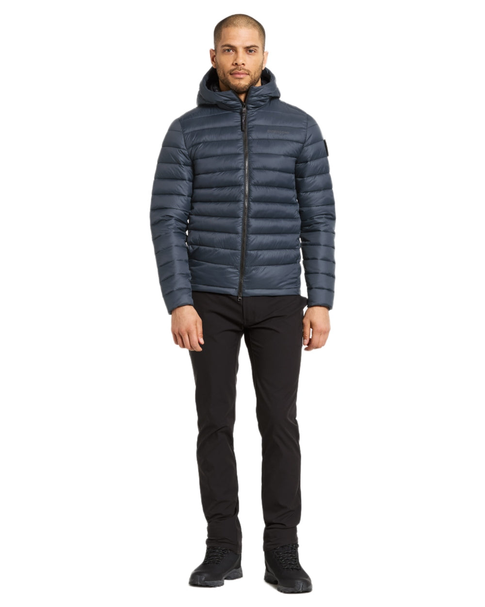 Sleepy Blue coloured Didriksons Mens Mauro Jacket on white background 
