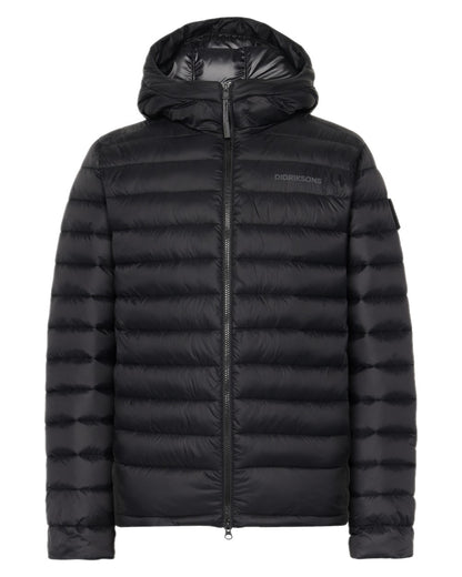 Black coloured Didriksons Mens Mauro Jacket on white background 