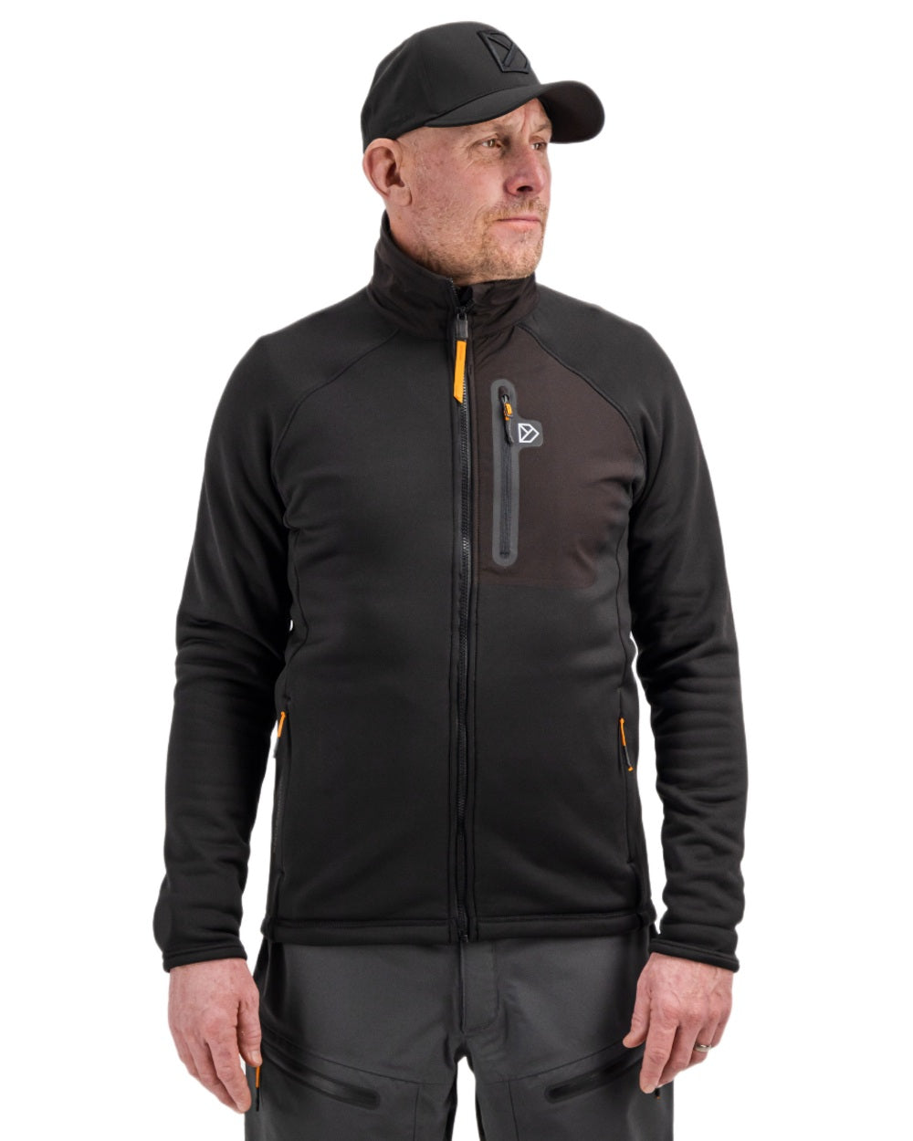 Black coloured Didriksons Mens Mistral Jacket on white background 