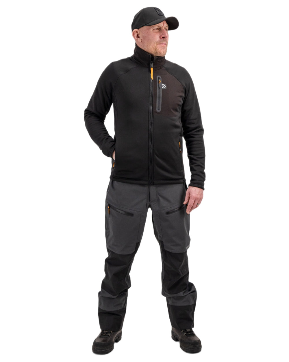 Black coloured Didriksons Mens Mistral Jacket on white background 
