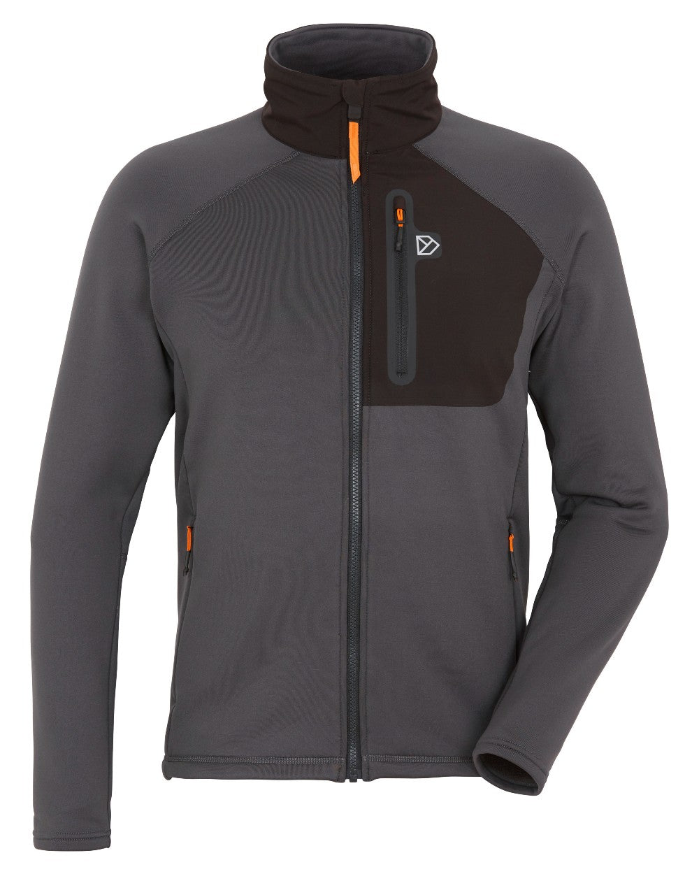 Coal Black coloured Didriksons Mens Mistral Jacket on white background 