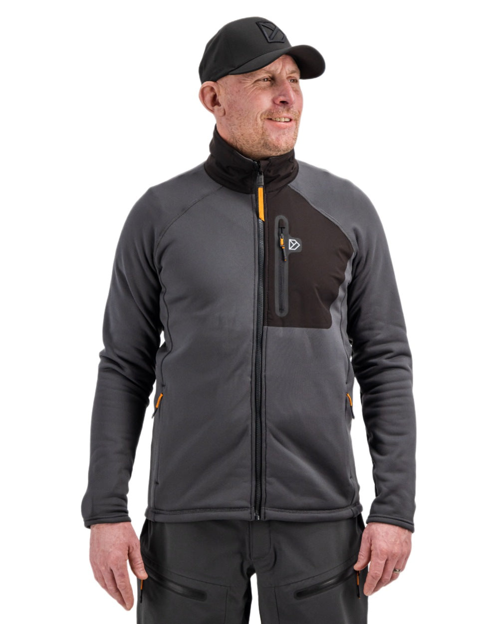 Coal Black coloured Didriksons Mens Mistral Jacket on white background 