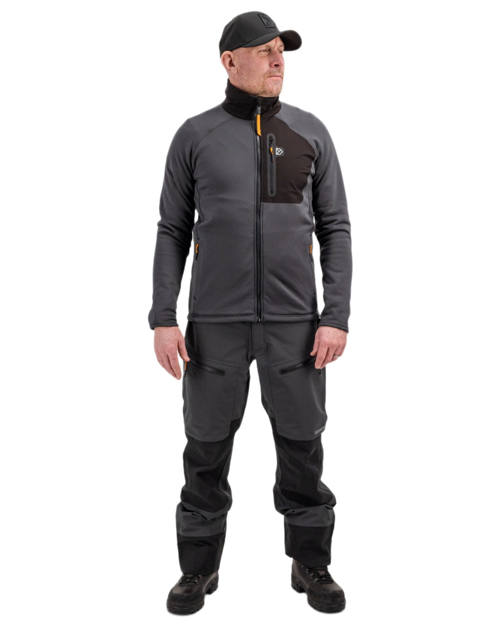 Coal Black coloured Didriksons Mens Mistral Jacket on white background 