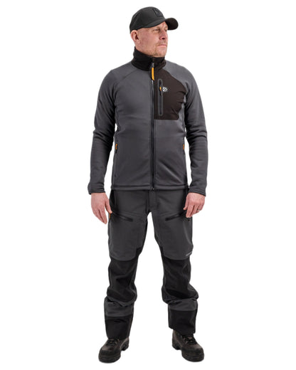 Coal Black coloured Didriksons Mens Mistral Jacket on white background 