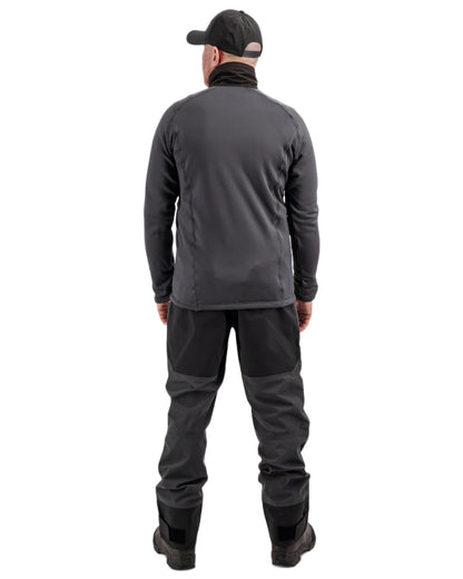 Coal Black coloured Didriksons Mens Mistral Jacket on white background 