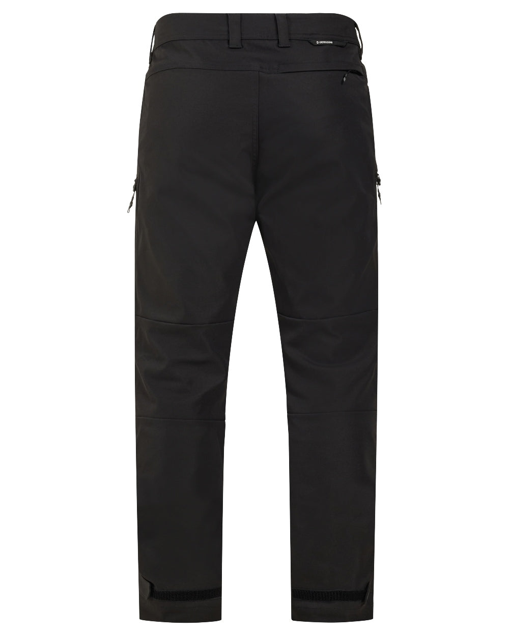 Black coloured Didriksons Mens Pavo Pants on white background 