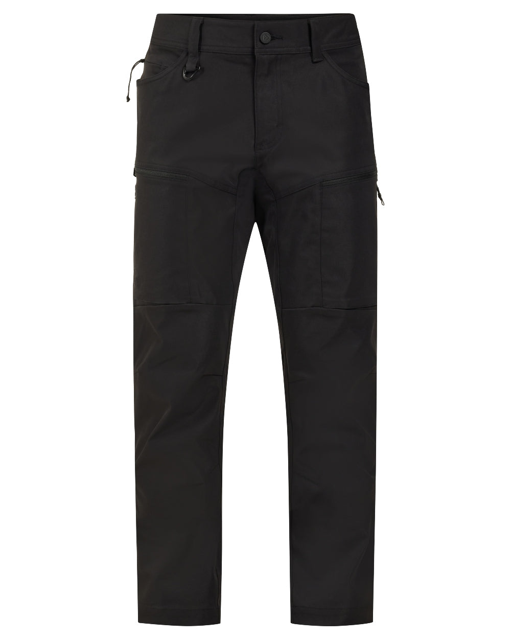 Black coloured Didriksons Mens Pavo Pants on white background 