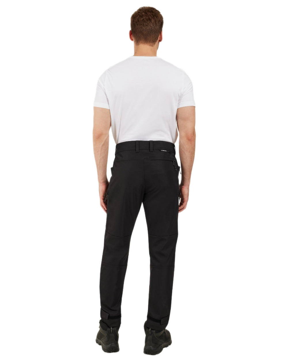 Black coloured Didriksons Mens Pavo Pants on white background 