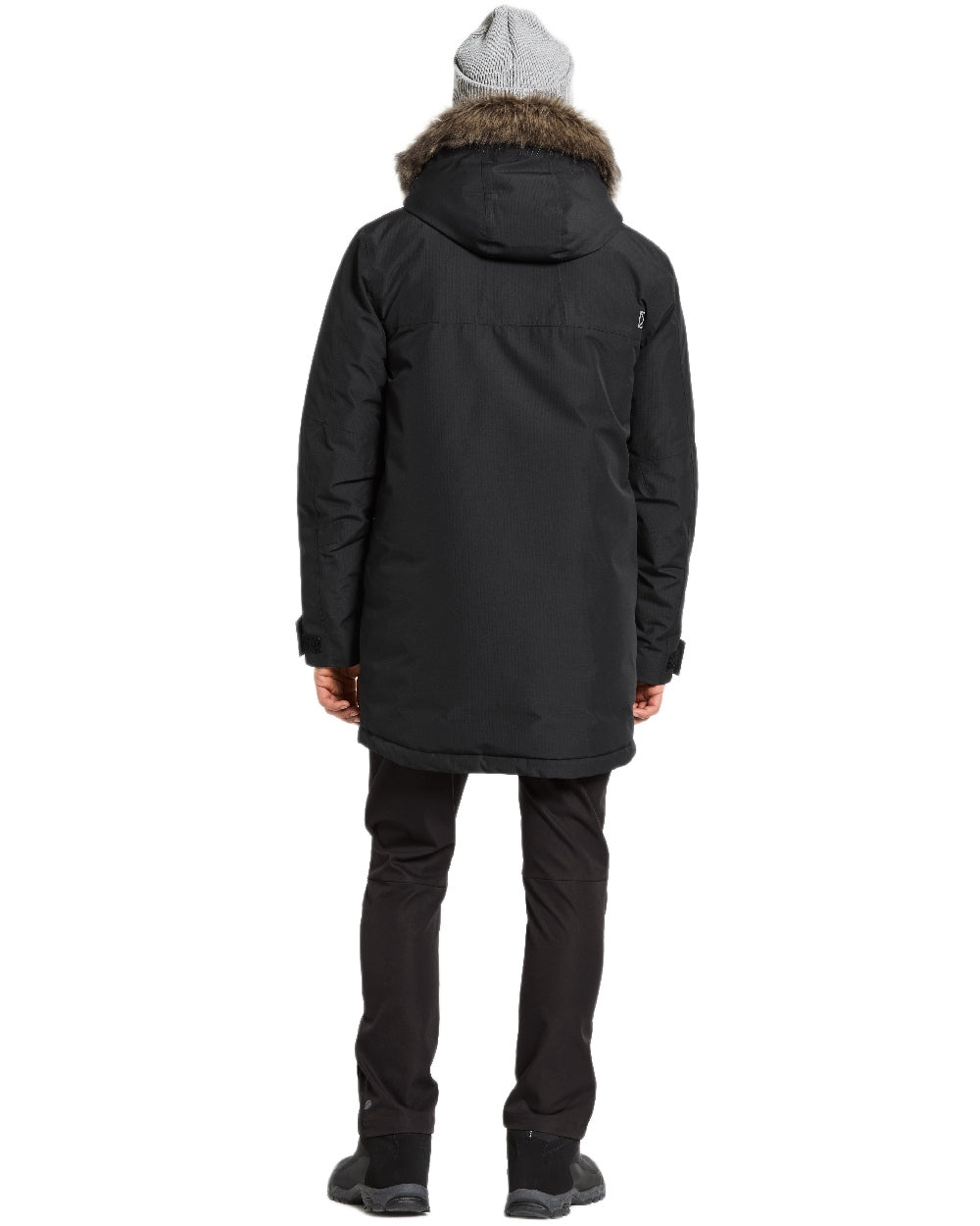 Black Coloured Didriksons Mens Rick Parka on white background 