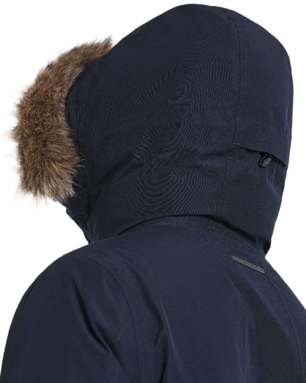 Dark Night Blue Coloured Didriksons Mens Rick Parka on white background 