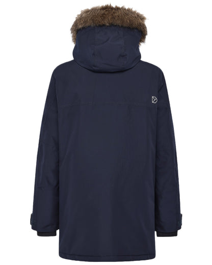 Dark Night Blue Coloured Didriksons Mens Rick Parka on white background 