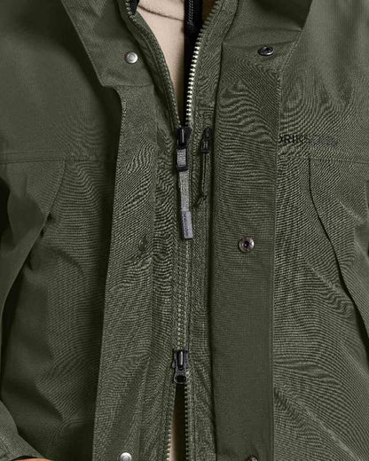Deep Green Coloured Didriksons Mens Rick Parka on white background 