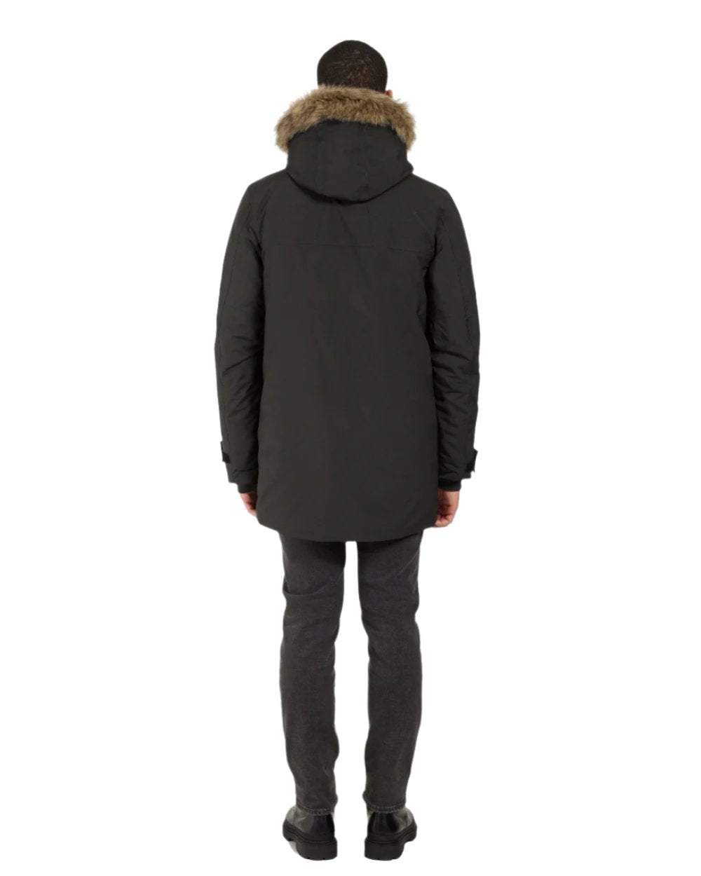 Black coloured Roamers Mens Rick Usx Parka on white background 