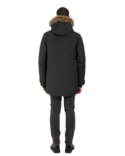 Black coloured Roamers Mens Rick Usx Parka on white background 