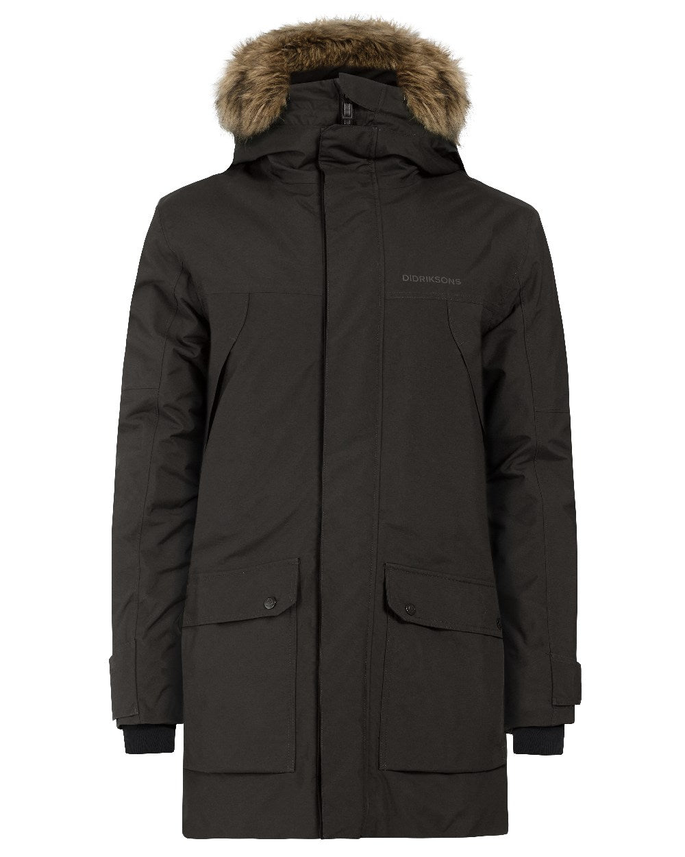 Black coloured Roamers Mens Rick Usx Parka on white background 