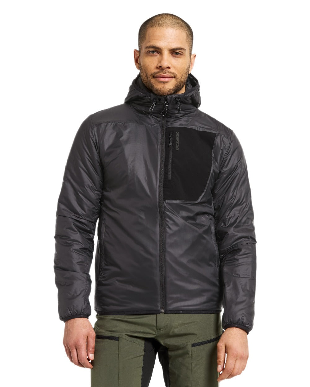 Black coloured Didriksons Mens Sander Jacket on white background 
