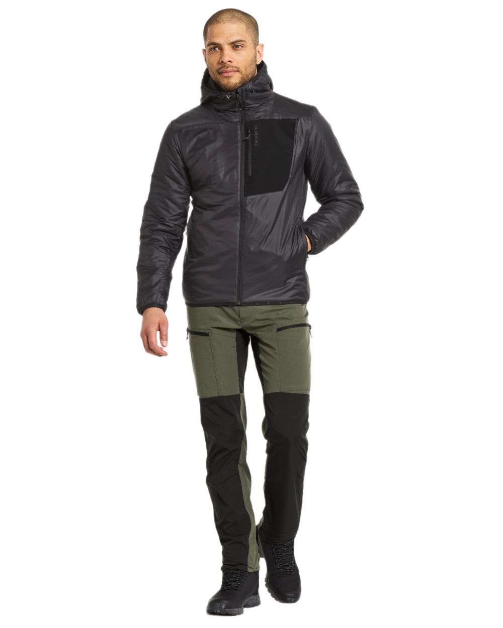 Black coloured Didriksons Mens Sander Jacket on white background 