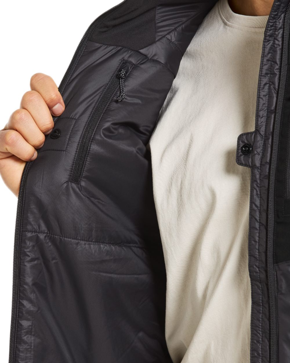 Black coloured Didriksons Mens Sander Jacket on white background 