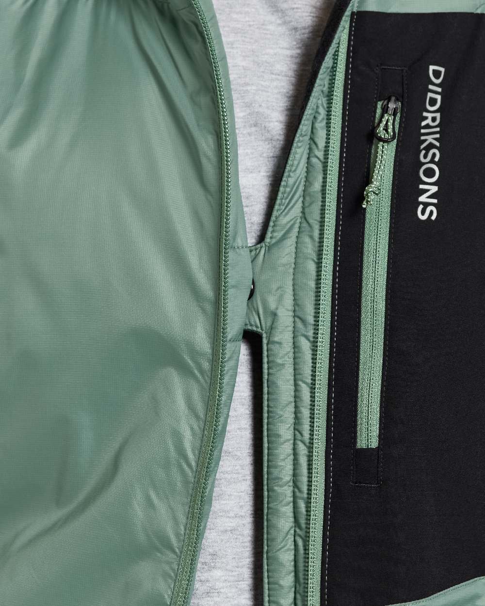 Dark-Moss coloured Didriksons Mens Sander Jacket on white background 