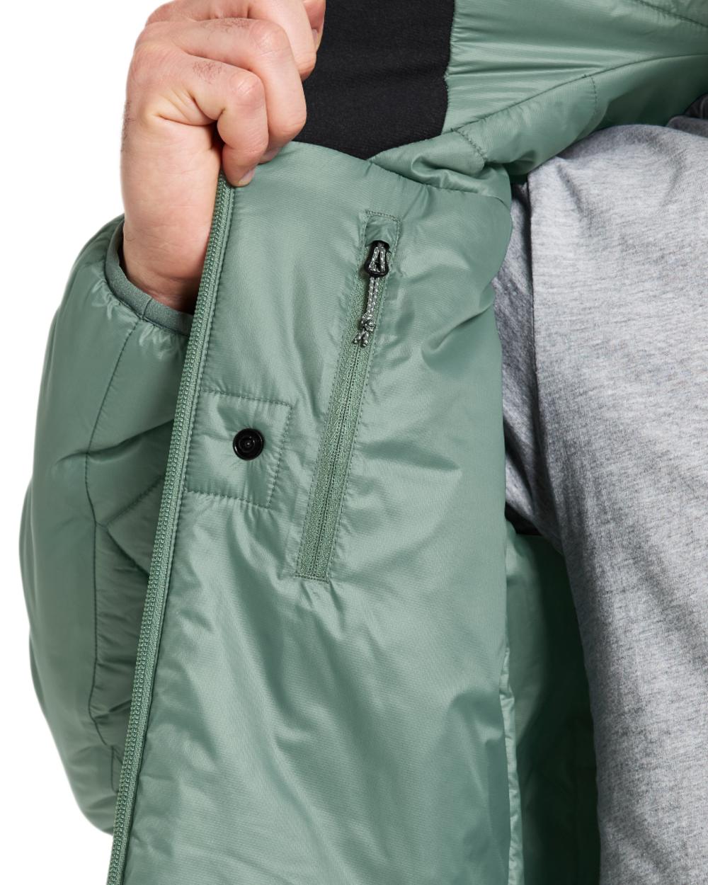Dark-Moss coloured Didriksons Mens Sander Jacket on white background 