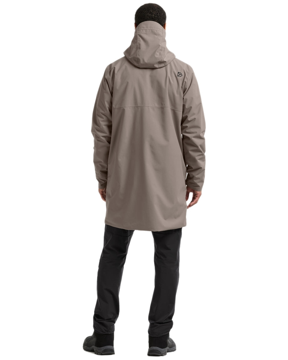 Ash Brown coloured Didriksons Mens Soren Parka on white background 