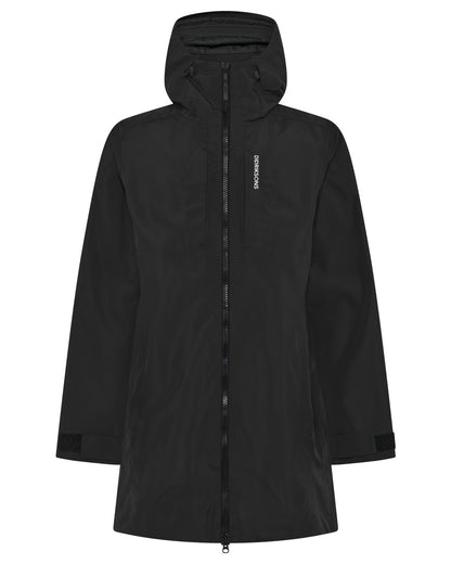 Black coloured Didriksons Mens Soren Parka on white background 