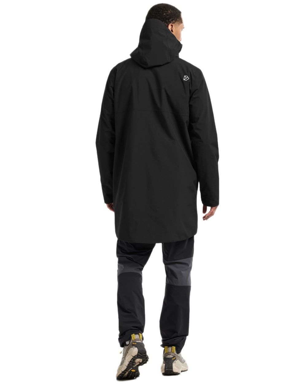 Black coloured Didriksons Mens Soren Parka on white background 