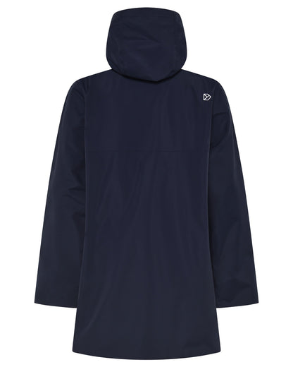 Dark Night Blue coloured Didriksons Mens Soren Parka on white background 