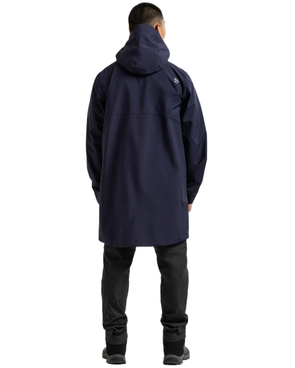 Dark Night Blue coloured Didriksons Mens Soren Parka on white background 