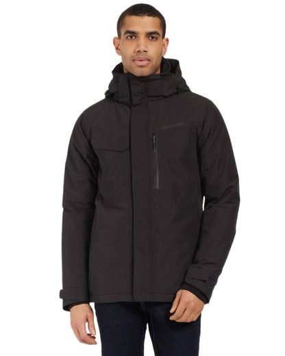 Black Coloured Didriksons Mens Stefan Jacket on white background 