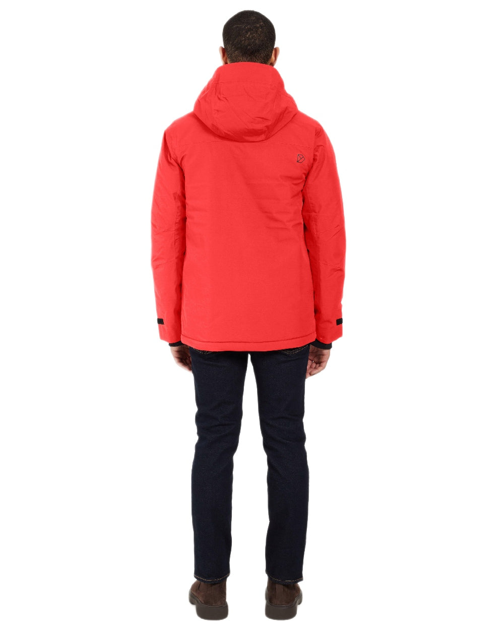 Pomme Red Coloured Didriksons Mens Stefan Jacket on white background 