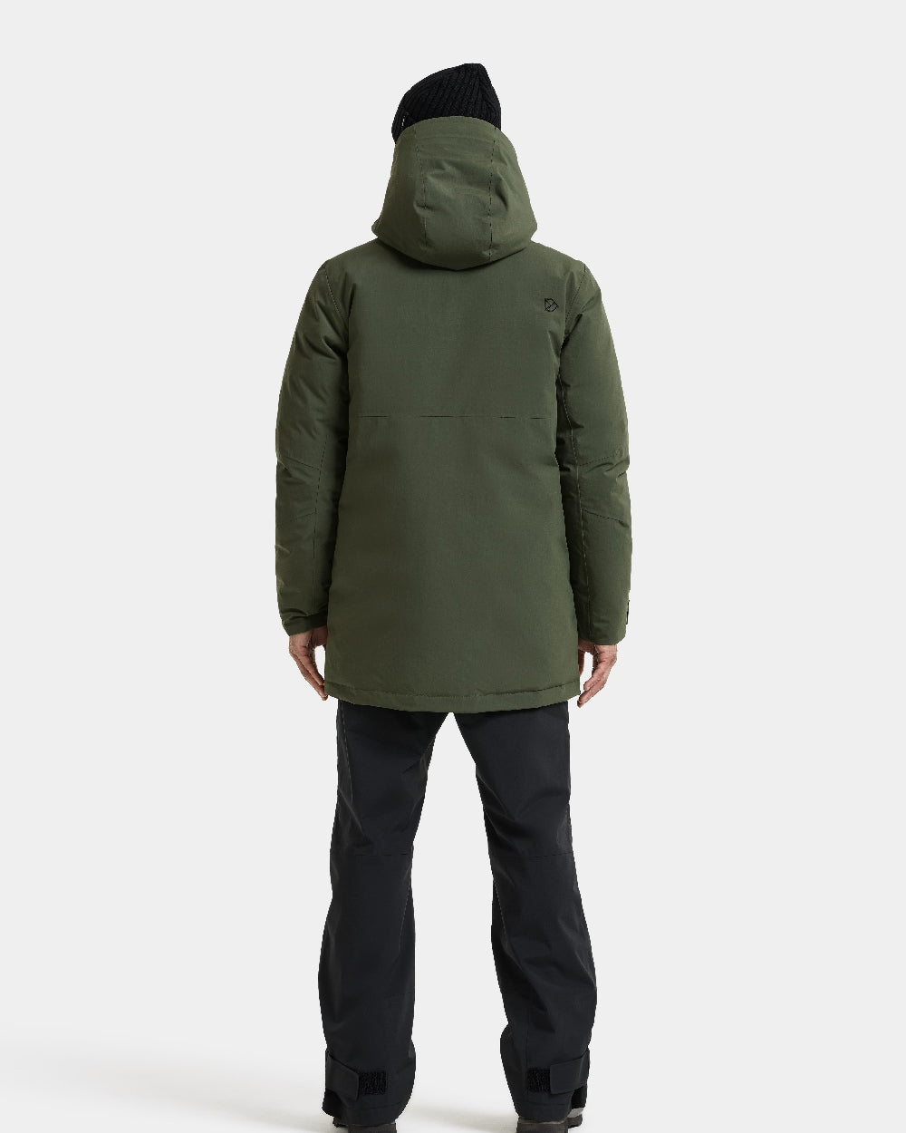 Deep Green Coloured Didriksons Mens Tempest Parka on White Background 