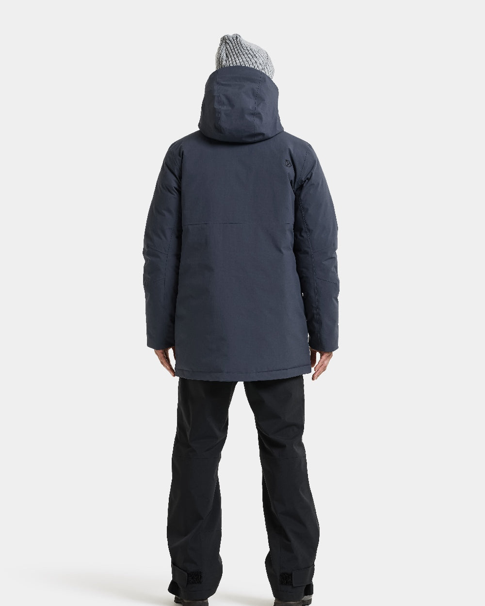Sleepy Blue Coloured Didriksons Mens Tempest Parka on White Background 