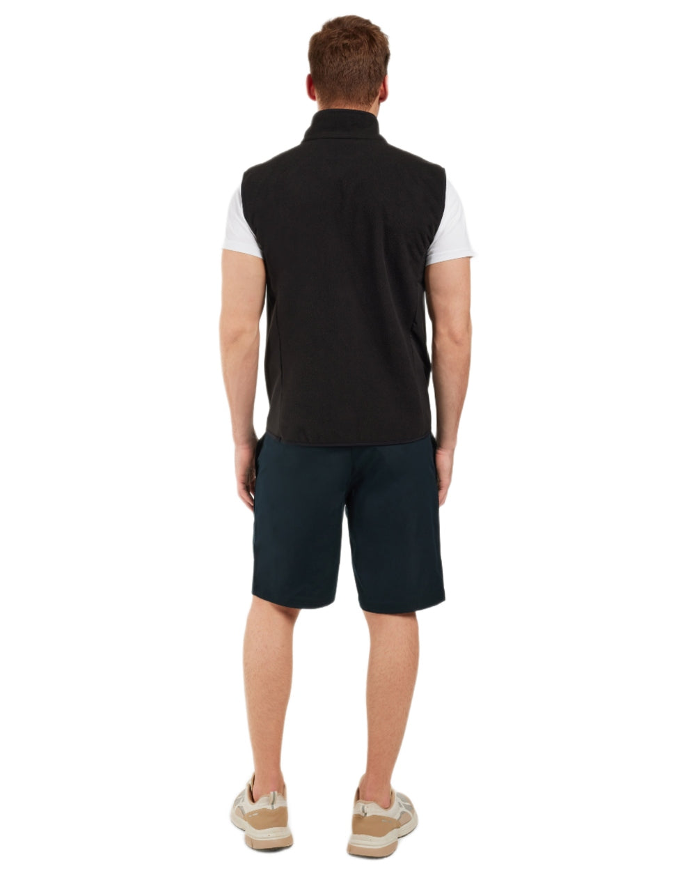 Black coloured Didriksons Mens Tino Vest on white background 