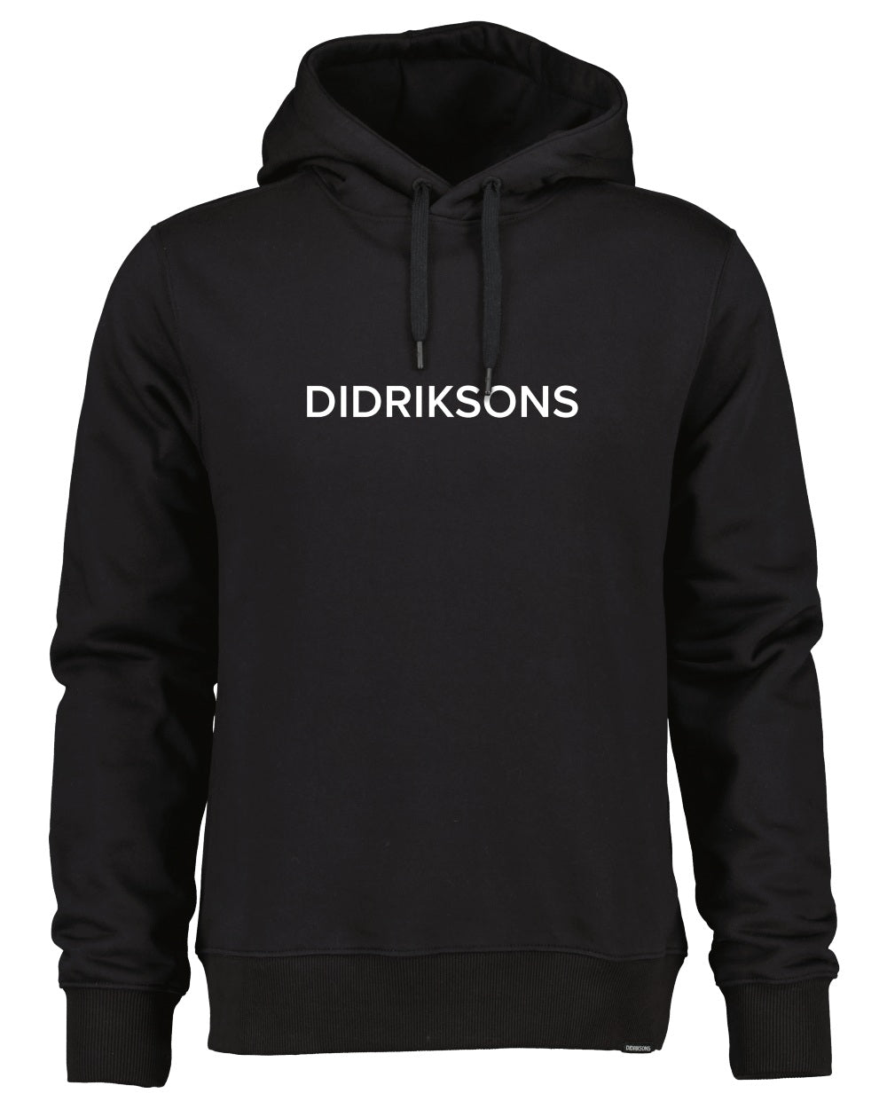 Black coloured Didriksons Mens Ven Hoodies on white background 