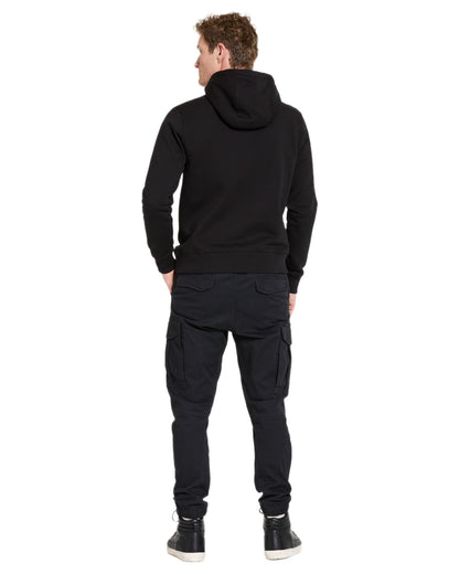 Black coloured Didriksons Mens Ven Hoodies on white background 