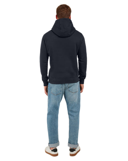 Navy coloured Didriksons Mens Ven Hoodies on white background 