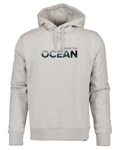 Aluminum Melange coloured Didriksons Mens Ven Ocean Hoodie on white background 