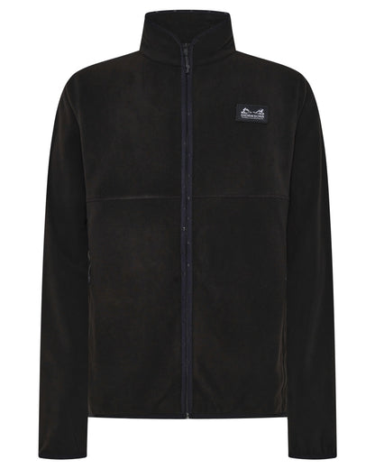 Black coloured Didriksons Mens Vito Full Zip Fleece on white background 