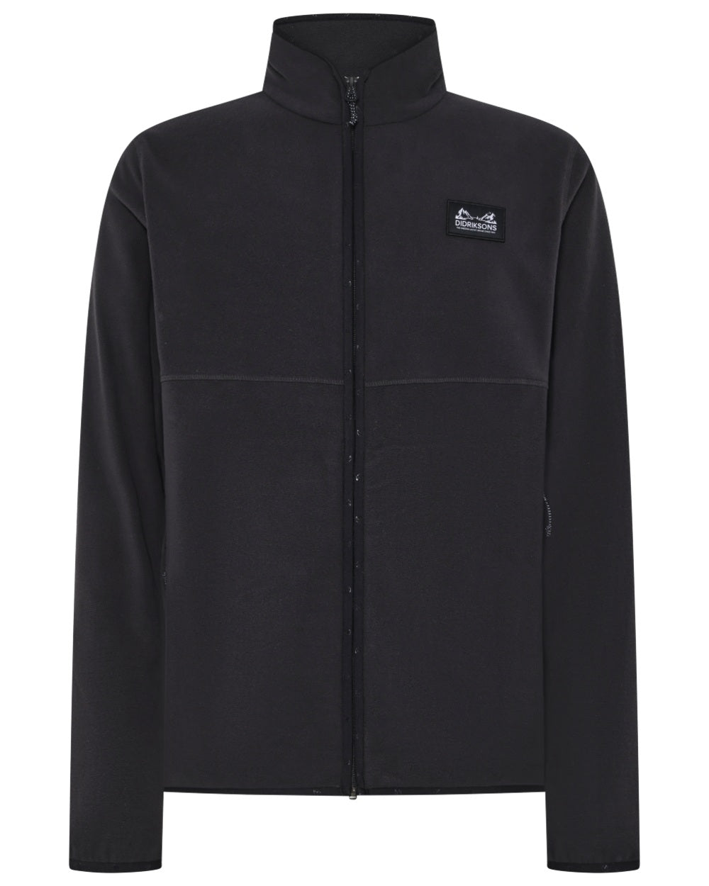 Graphite coloured Didriksons Mens Vito Full Zip Fleece on white background 