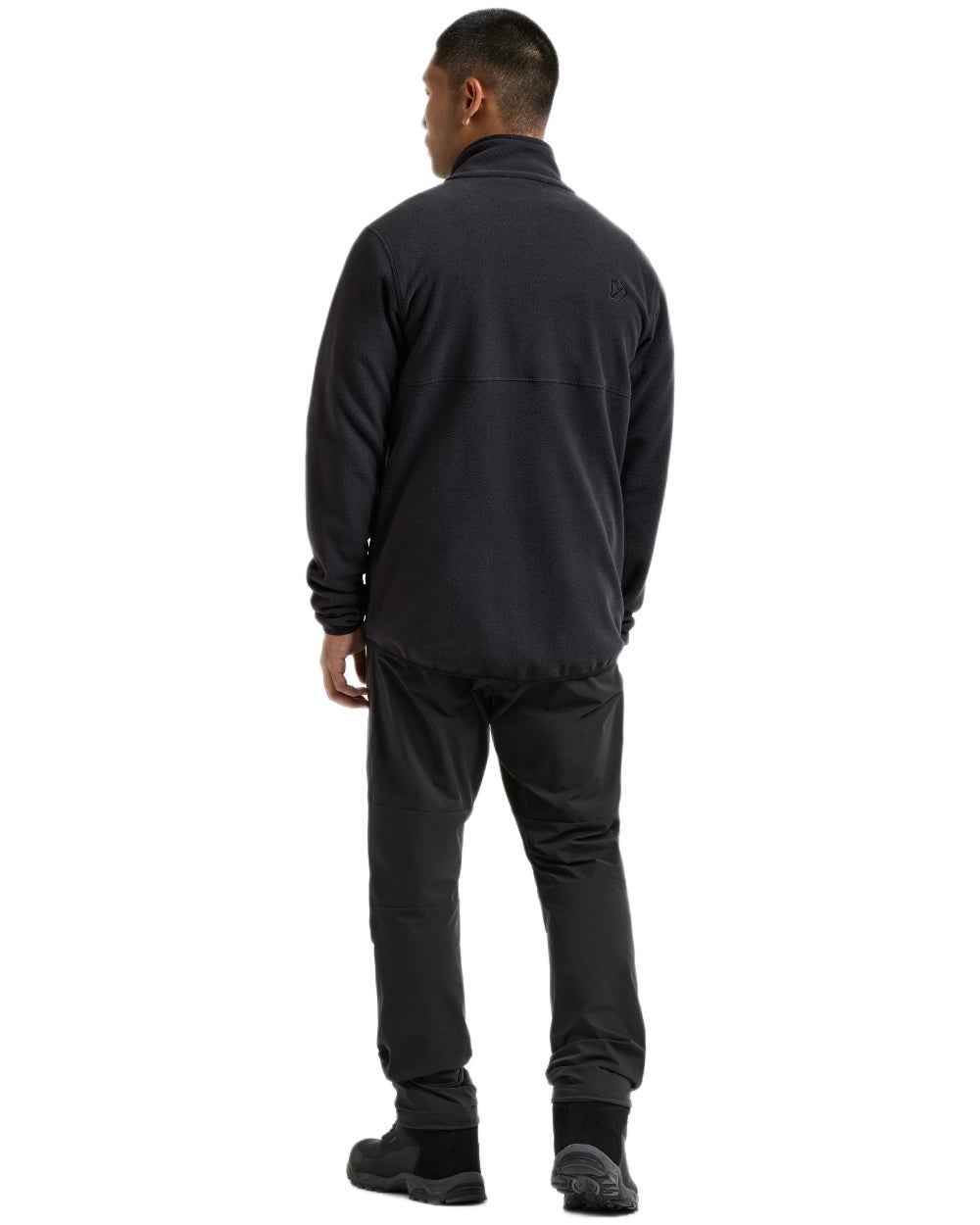 Graphite coloured Didriksons Mens Vito Full Zip Fleece on white background 