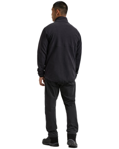 Graphite coloured Didriksons Mens Vito Full Zip Fleece on white background 