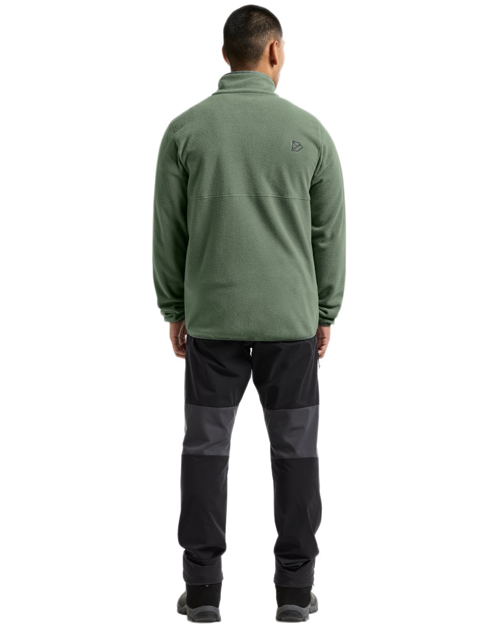 Light Moss coloured Didriksons Mens Vito Full Zip Fleece on white background 