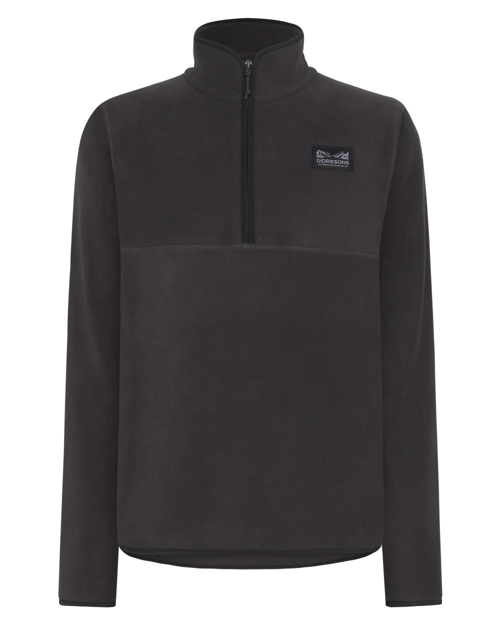 Graphite coloured Didriksons Mens Vito USX Half Zip Sweater on white background 