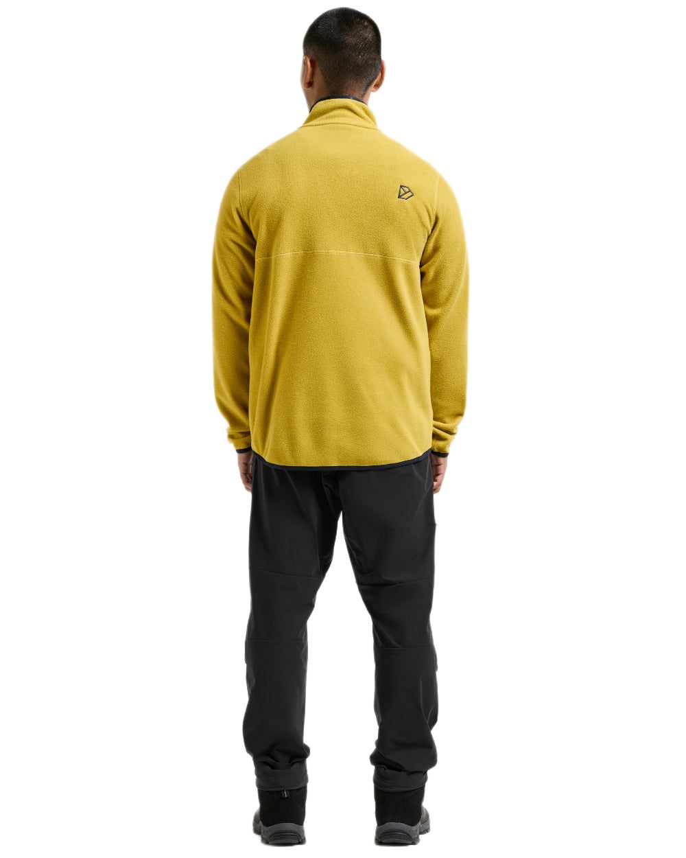 Yellow Pollen coloured Didriksons Mens Vito USX Half Zip Sweater on white background 
