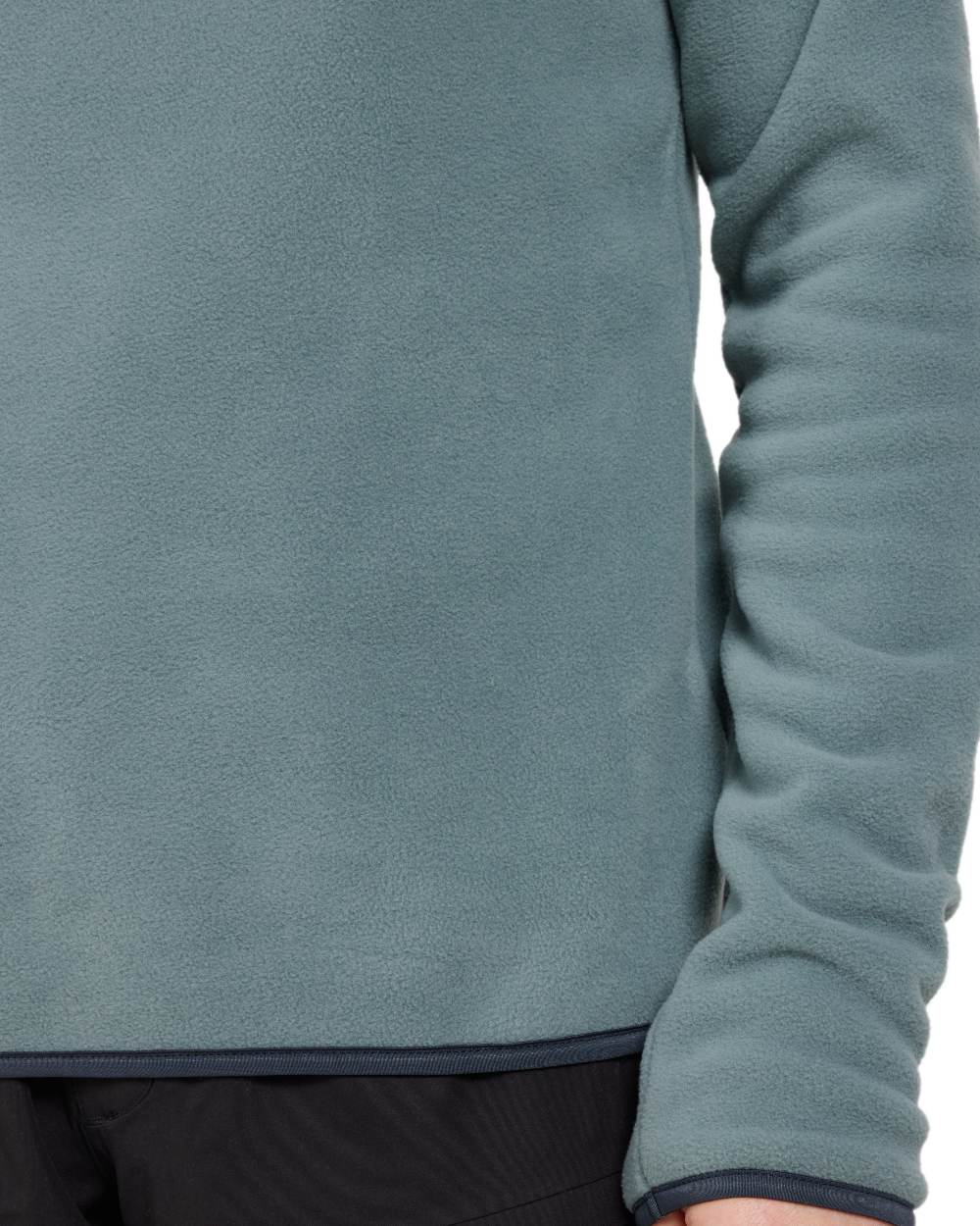 Factory Blue coloured Didriksons Mens Vito USX Half Zip Sweater on white background 