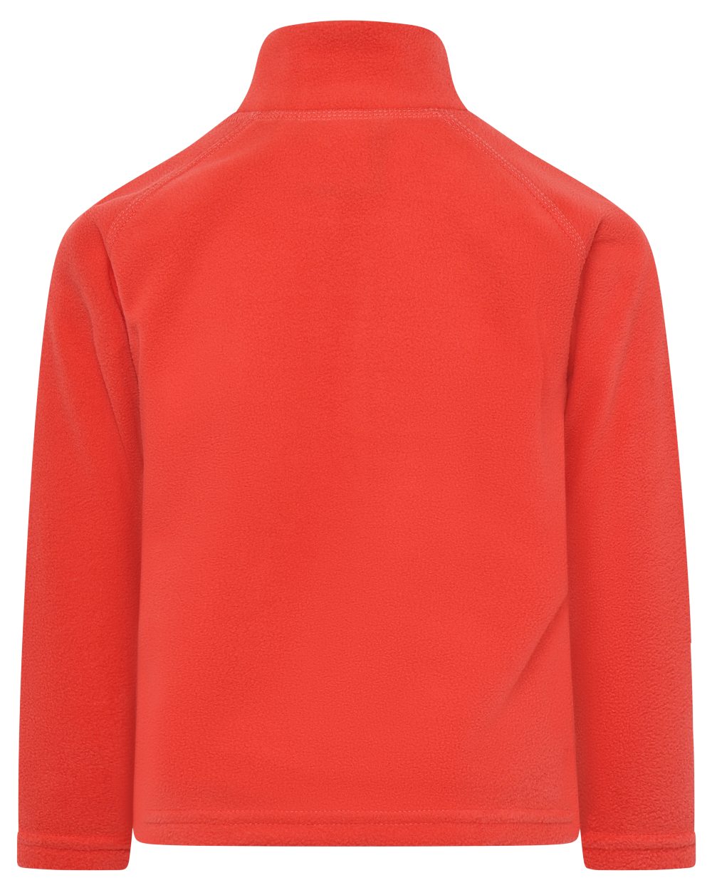 Paprika coloured Didriksons Monte Kids Fullzip Fleece on white background 