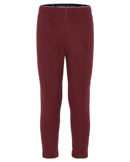 Anemon Red coloured Didriksons Monte Kids Pants on white background 