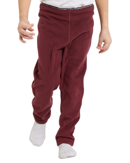 Anemon Red coloured Didriksons Monte Kids Pants on white background 