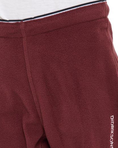 Anemon Red coloured Didriksons Monte Kids Pants on white background 